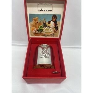 Wert & Design Wilkens Disney Mickey Mouse Silver Plated Bank w/Box and Key